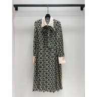 VALENTINO Toute La V silk twill shirt dress 2024 