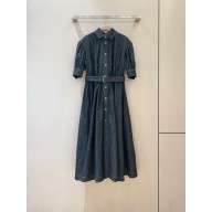 DIOR BLUE DENIM DRESS 2024 