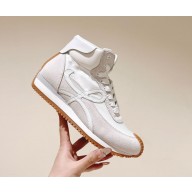 Loewe Sneakers Flow Runner High-Top Sneakers Nylon & Suede Leather White 2024