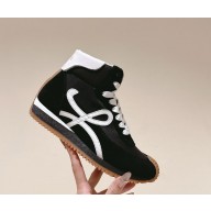 Loewe Sneakers Flow Runner High-Top Sneakers Nylon & Suede Leather black 2024