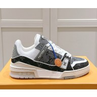 Louis Vuitton 1ADHIZ LV Trainer Sneaker  Monogram denim Gray 2024