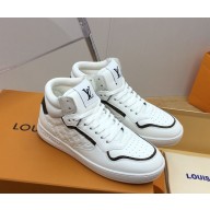 Louis Vuitton 1ADCPN LV Stadium Mid Top Sneaker  Monogram-debossed calf leather White 2024
