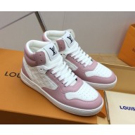 Louis Vuitton 1ADCOB LV Stadium Mid Top Sneaker  Monogram-debossed calf leather rose clair 2024