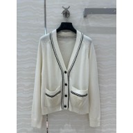 LOUIS VUITTON white Stripe Accent Cardigan 2025