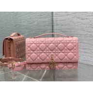 Miss Dior Top Handle Bag in Melocoton Pink Cannage Lambskin 2023