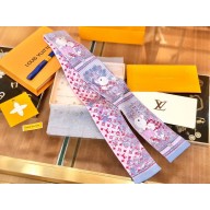 Louis Vuitton Silk Twill Monogram rabbit Bandeau pink