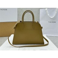 THE ROW MARGAUX 12 BAG IN BOX LEATHER khaki green 2024