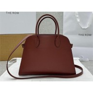THE ROW MARGAUX 12 BAG IN BOX LEATHER burgundy 2024