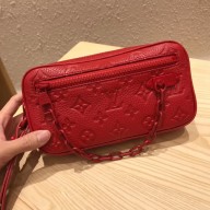 Louis Vuitton Taurillon Monogram Pochette Volga Pouch Bag M53554 RED 2019 