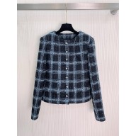 chanel Black, Light Blue & Gray tweed Jacket 2024