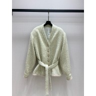 chanel Iridescent Cashmere Tweed  Ecru, Silver & Gold Jacket P78199 2024