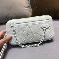 Louis Vuitton Taurillon Monogram Pochette Volga Pouch Bag M53554 white 2019