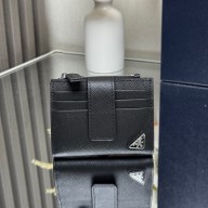 Prada Saffiano leather card holder 2MC066 black 2024