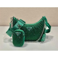 Prada Re-Edition 2005 crystal duchess bag 1BH204 green 2023