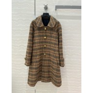 CELINE BEIGE Victoire mac in Prince of Wales wool 2024