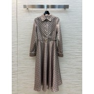 GUCCI GG silk twill shirt dress 2024
