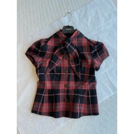 DIOR Pink, Gray and White Check'n'Dior Virgin Wool Fitted Short-Sleeved Jacket 2024