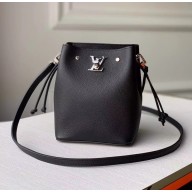 louis vuitton nano lockme bucket bag m68709 black