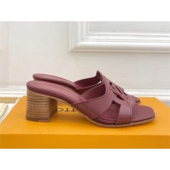 Louis Vuitton HEEL 5CM Isola Mules BURGUNDY 2024