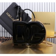 Dolce & Gabbana Logo box handbag in patent leather black 2024