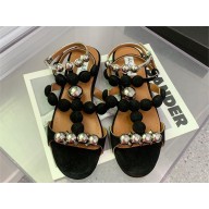 Alaia Bombe Bijou suede sandals black 2023