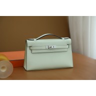 Hermès mini Kelly Pochette in swift leather vert fizz(full handmade)