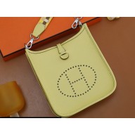 Hermes III TPM Evelyne Bag In Original Togo Leather with gold Hardware jaune poussin(Full Handmade)