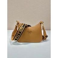 PRADA Leather shoulder bag 1bh193 tan 2023