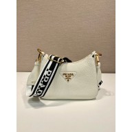 PRADA Leather shoulder bag 1bh193 white 2023