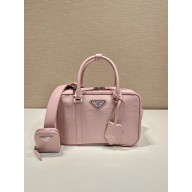 PRADA Medium antique nappa leather top handle bag 1BB092 pink 2023