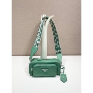 PRADA Nappa antique leather multi-pocket shoulder bag 1BH198 green 2023