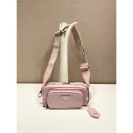 PRADA Nappa antique leather multi-pocket shoulder bag 1BH198 pink 2023