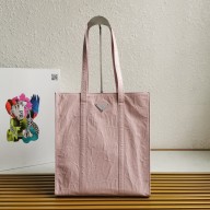 PRADA Small antique nappa leather tote 1BG459 PINK 2023