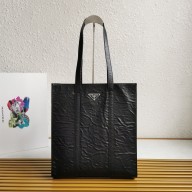 PRADA Small antique nappa leather tote 1BG459 BLACK 2023