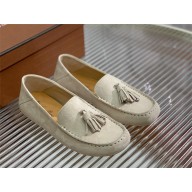 Loro Piana Dot Sole Loafers in Suede Goatskin white 2022