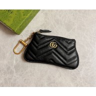 gucci black marmont key case 671722 2022