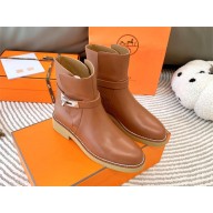Hermes History ankle boot in Heritage calfskin tan 2023