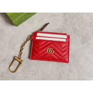 gucci GG Marmont keychain wallet 627064 red 2022