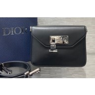 Dior Black Smooth Calfskin Messenger Bag 2022