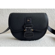 Dior Black Grained Calfskin Gallop Messenger Bag 2022