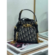 dior Blue Dior Oblique Jacquard small C'est Bag 2023