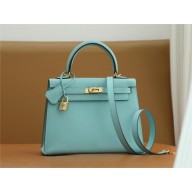 Hermes Kelly 25cm Bag atoll macaron in epsom leather With gold Hardware (full handmade)