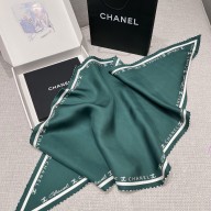 CHANEL Silk Twill STOLE AAA671 GREEN 2025