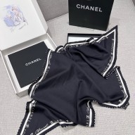 CHANEL Silk Twill STOLE AAA671 BLACK 2025