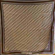 Dior Oblique Diortwin Square Scarf camel 2022