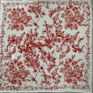 Dior red multicolor silk square Scarf 2022