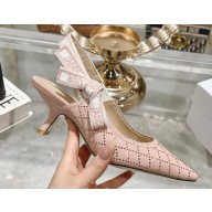 Dior Capture Slingback pump pink leather crystal heel 4.5cm 2025