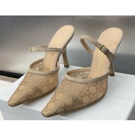 Dior Capture Slingback mule beige mesh with drill heel 9.5cm 2025