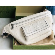 gucci GG embossed belt bag white 645093 2021