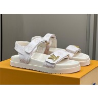 Louis Vuitton LV Sunset Comfort Flat Sandals in pink leather 2024